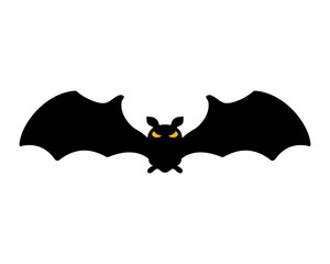 Bat silhouette with scary evil eyes. Vampire Victims on Halloween Night