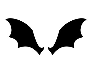 dark wing silhouette evil devil in the shadows Scary bat wings on Halloween night.
