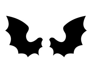 dark wing silhouette evil devil in the shadows Scary bat wings on Halloween night.