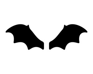 dark wing silhouette evil devil in the shadows Scary bat wings on Halloween night.