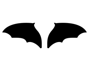 dark wing silhouette evil devil in the shadows Scary bat wings on Halloween night.