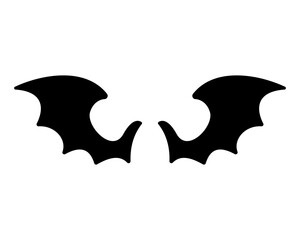 dark wing silhouette evil devil in the shadows Scary bat wings on Halloween night.