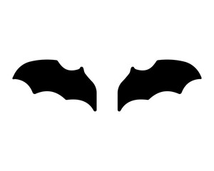 dark wing silhouette evil devil in the shadows Scary bat wings on Halloween night.