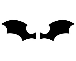 dark wing silhouette evil devil in the shadows Scary bat wings on Halloween night.