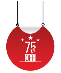 75% off Vector banner ribbon design