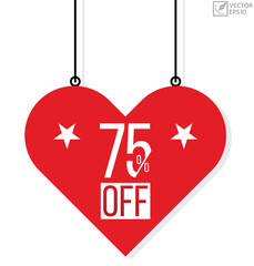 75% off Vector banner ribbon design