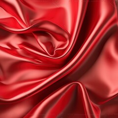Fototapeta premium Close up red satin background.