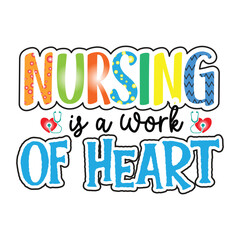 Nurse Typography Sublimation Design