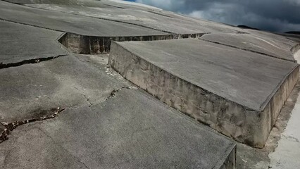 Cretto di Burri Gibellina. Low level flight through the streets