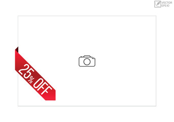 25% off Vector banner ribbon design