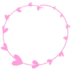 Hand drawn heart frame