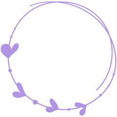 Hand drawn heart frame