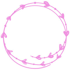 Hand drawn heart frame