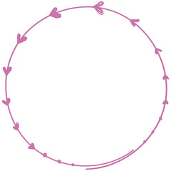 Hand drawn heart frame