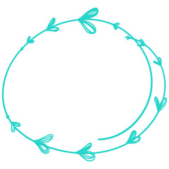 Hand drawn heart frame