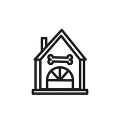 Bone Dog Home Outline Icon