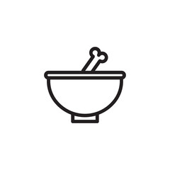 Animal Bone Bowl Outline Icon