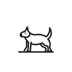 Camp Dog Forest Outline Icon