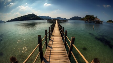Obraz premium Breathtaking Vistas: Amanohashidate's Bridge to Heaven
