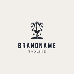 Flower logo design vector nature elegant and luxury style