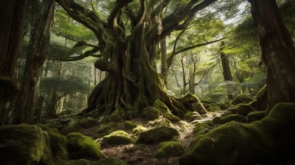 Ancient Guardians: Yakushima's Majestic Yakusugi Cedar Trees