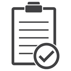 clipboard with check mark icon