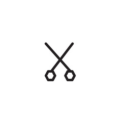 Barber Cut Hair Outline Icon