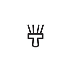 Hair Cleaner Tool Outline Icon