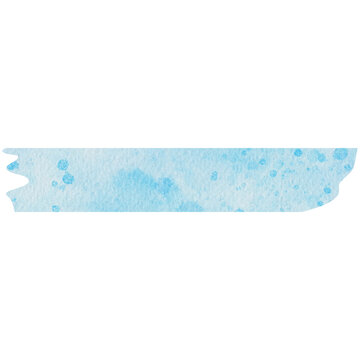 Washi tape blue watercolor