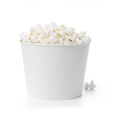 mockup of a white popcorn container that is empty, Generative AI.