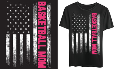 basketball mom Typography Tshirt design, vector, custom tshirt, vintage