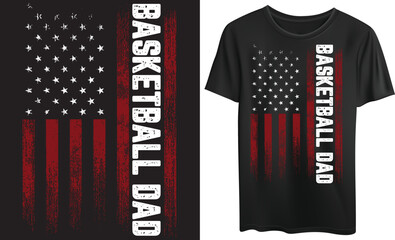 basketball dad Typography tshirt Design, Vector, Illustration, Vintage