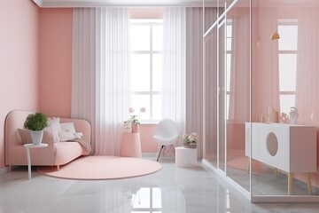 Fototapeta na wymiar modern Luxury interior, living room decor, generative AI