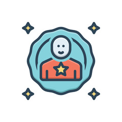 Color illustration icon for exceptional 