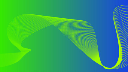 green blue tech wavy lines gradient background vector illustration	