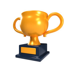 3d modeling golden trophy icon 