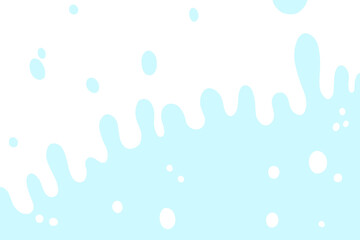 水しぶき　涼し気な背景素材　パステルカラー　青系　水色　白背景　イラスト　夏　海水浴　海開き　炭酸水