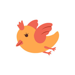 bird in flight. Vector Illustration for printing, backgrounds, covers and packaging. Image can be used for greeting cards, posters, stickers and textile. Isolated on white background.