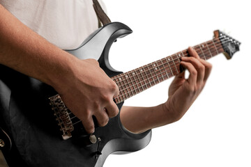 Man playing on electro Guitar