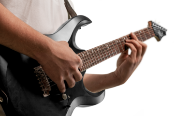 Man playing on electro Guitar