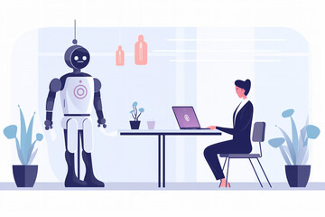 Ai Chatbots working and chatting in computer, Generative AI