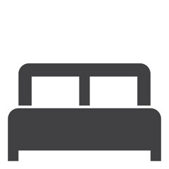 Bed icon, Solid icon isolated on transparent background
