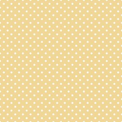 Polka dot seamless pattern, white, yellow, can be used in the design. Bedding, curtains, tablecloths