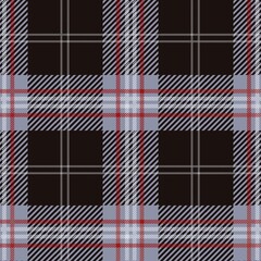 Fototapeta premium Tartan seamless pattern, black and gray can be used in fashion design. Bedding, curtains, tablecloths