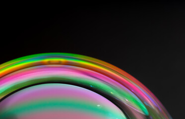 マクロレンズで撮影したシャボン玉の表面