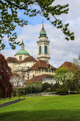 Fototapeta na wymiar The St. Ursus Cathedral - a Swiss national significance heritage - in Solothurn, Switzerland
