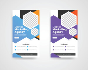 Digital marketing agency Instagram story template design 