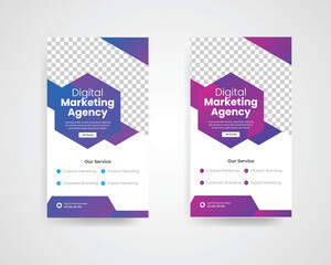 Digital marketing agency Instagram story template design 