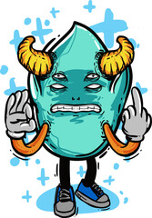 colorful funny and scary Monster illustration