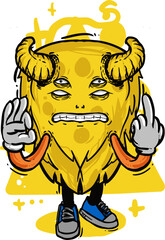 colorful funny and scary Monster illustration